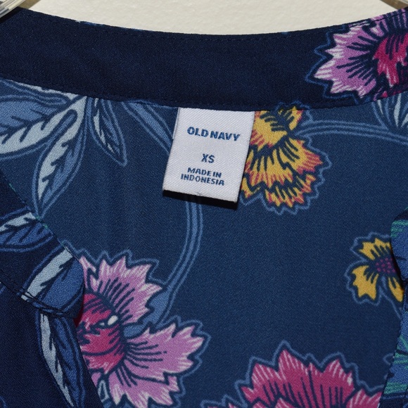 Old Navy Blue Floral Sleeveless Swing Dress - Picture 5 of 5
